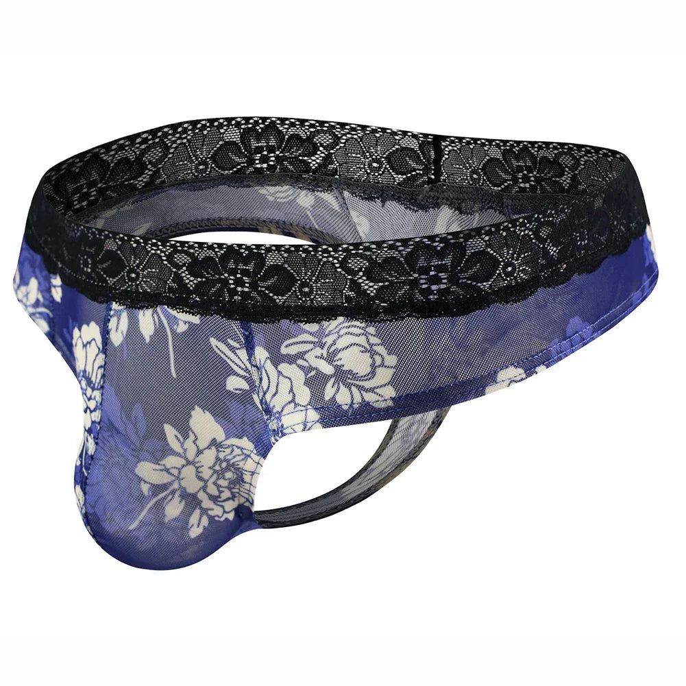 Floral Fantasy Lace Men's Thong