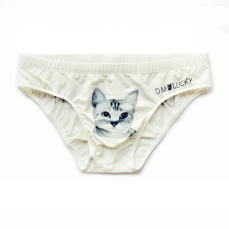 White Cat Men's Tight Pouch Briefs