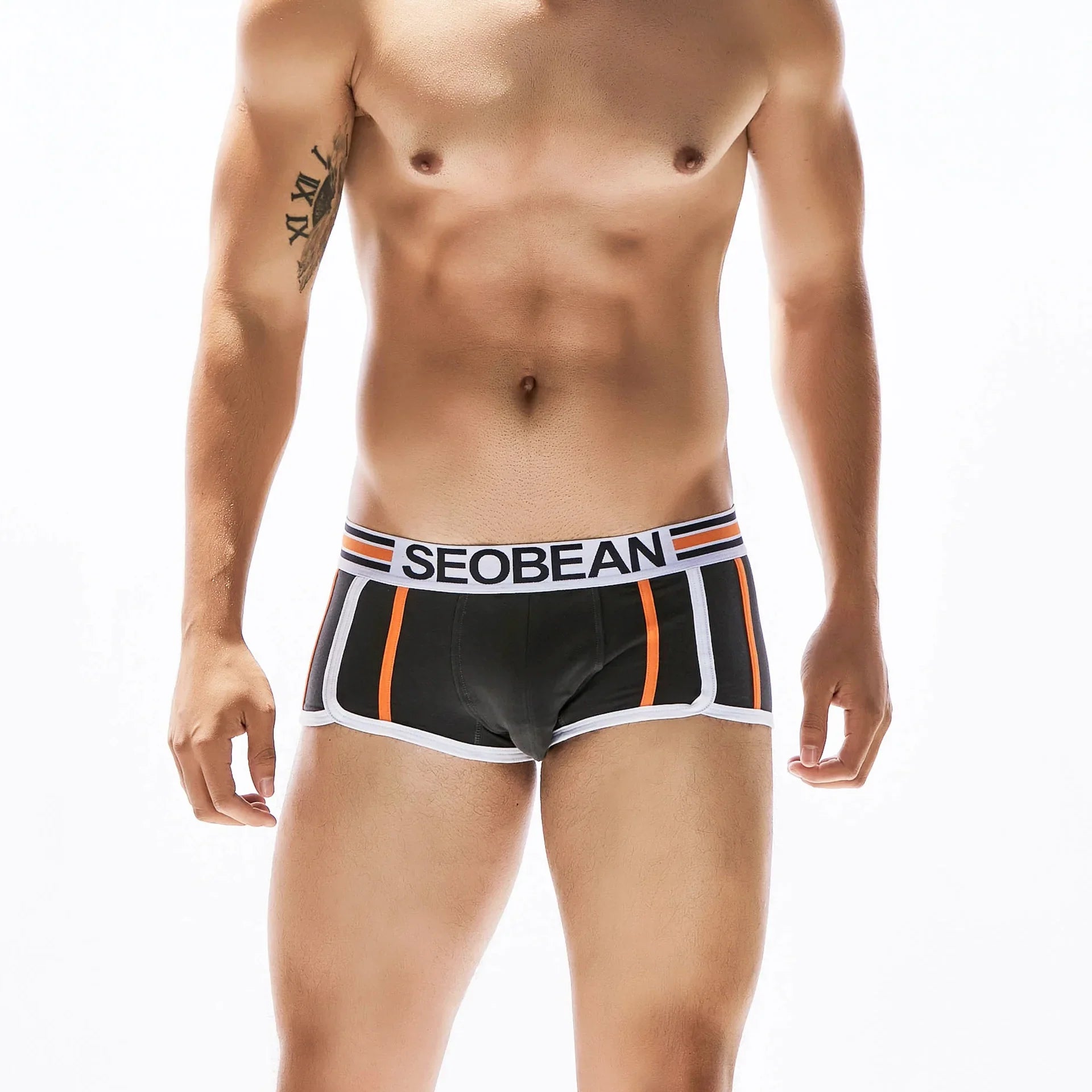 SEOBEAN Racing Stripes Low Rise Boxer Briefs