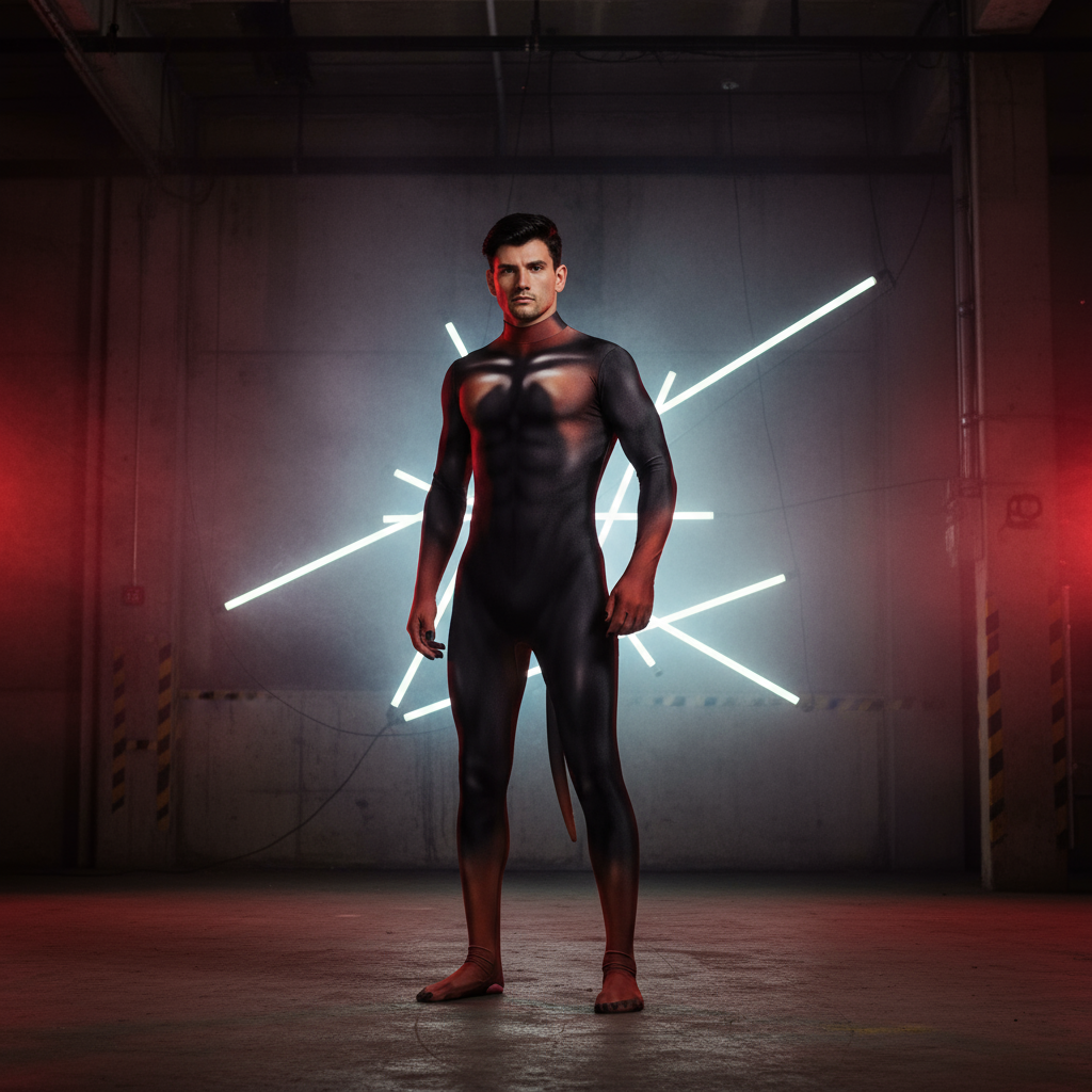 Doberman Fantasy Fetish Bodysuit With Tail