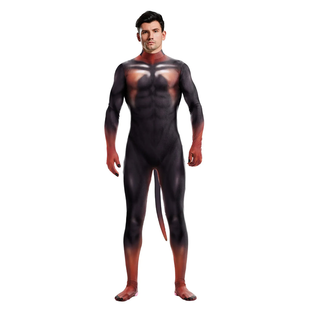 Doberman Fantasy Fetish Bodysuit With Tail
