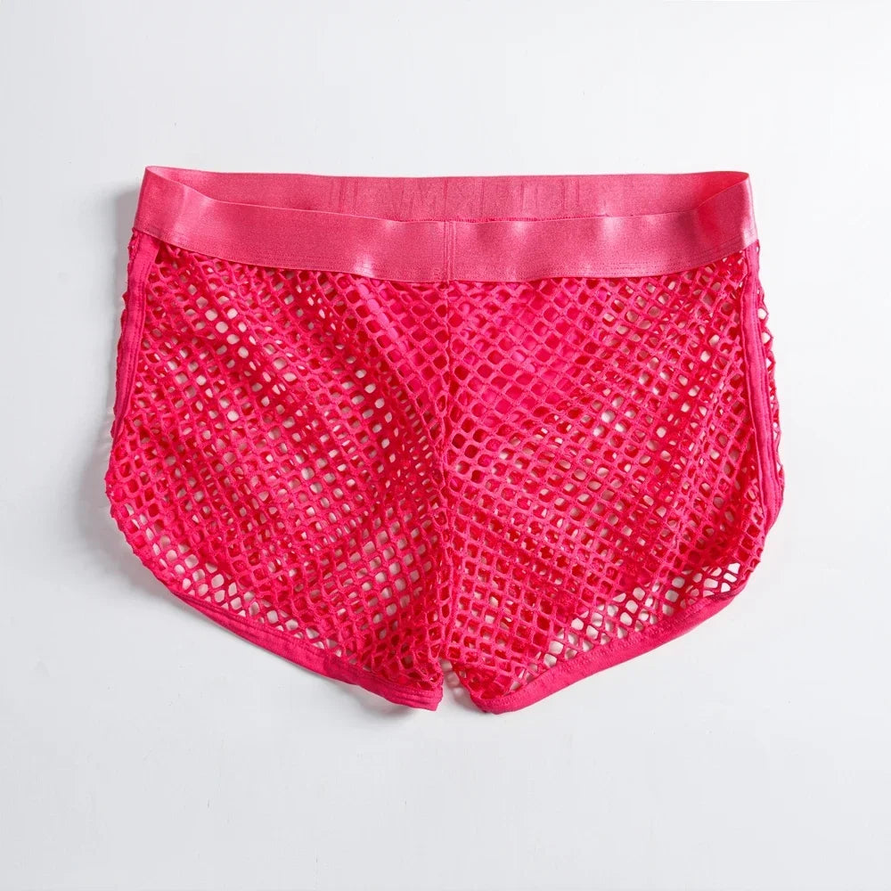 Jockmail 'Reveal All Fishnet' Underwear Shorts