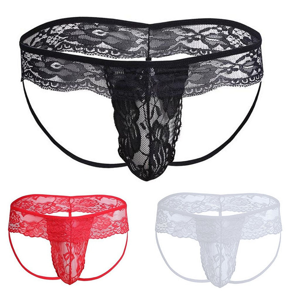 Sexy Men's Lace Erotic Thong