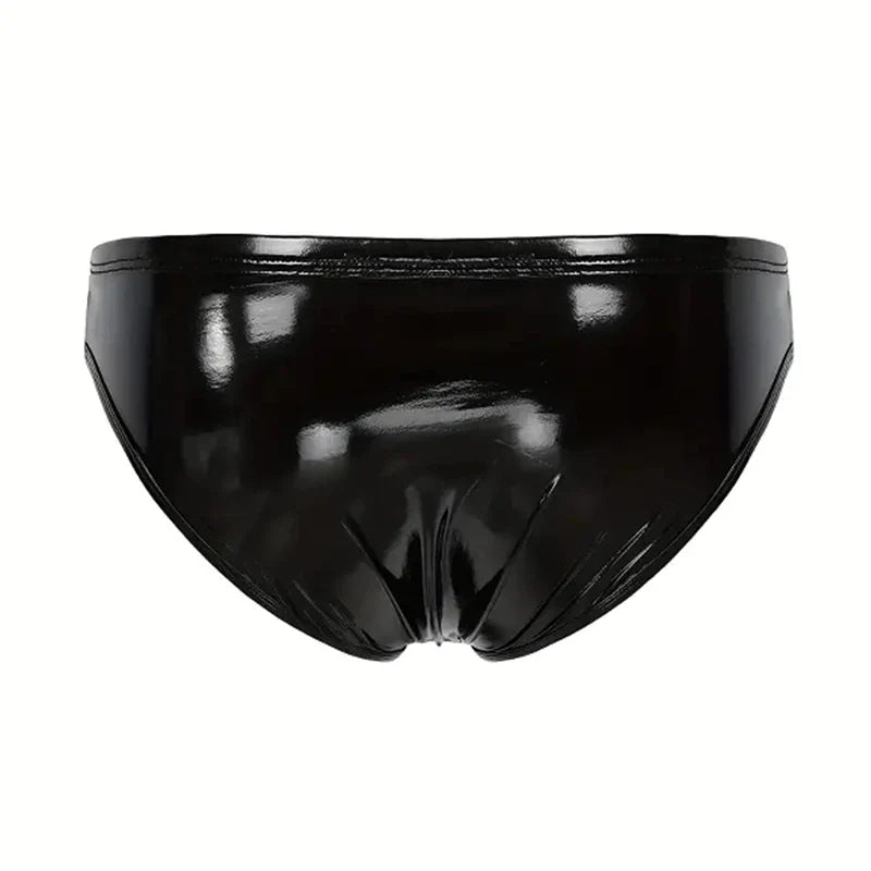Men's Sexy Patent Leather Briefs