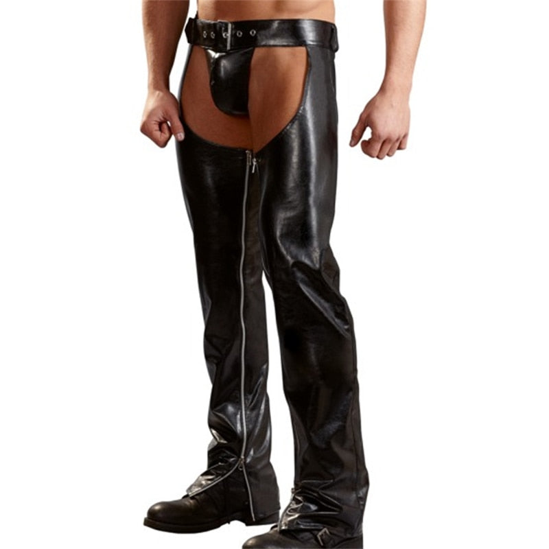 PU Leather Assless Chaps For Men