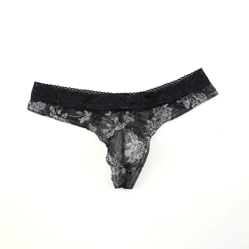 Floral Fantasy Lace Men's Thong