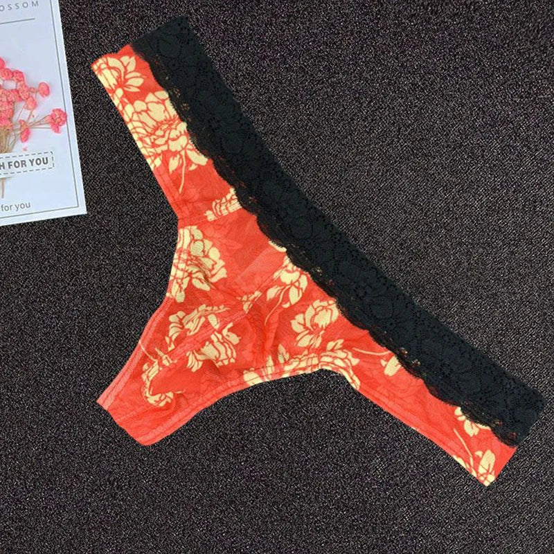 Floral Lace Thong
