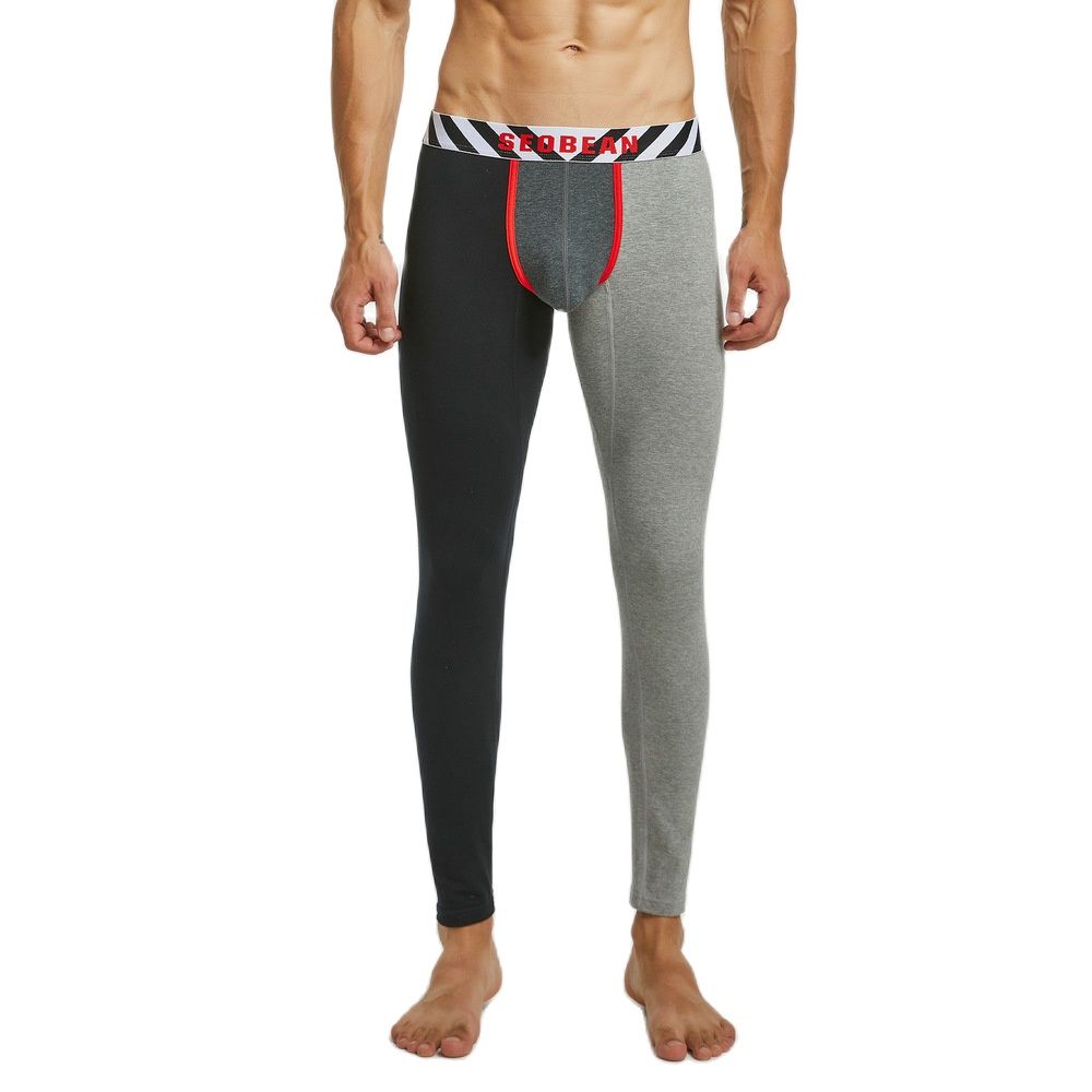 SEOBEAN Color Block Thermal Long Johns