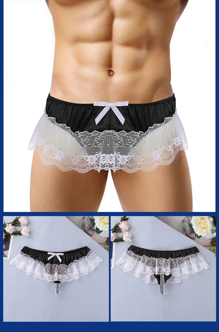 Bow & Lace Sissy Panties