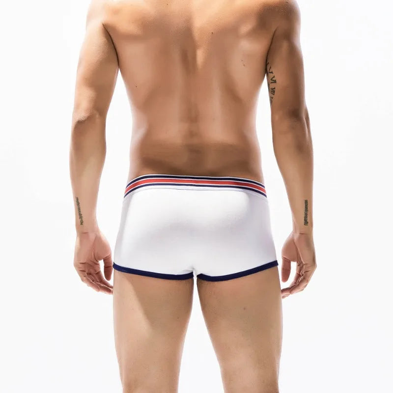 SEOBEAN Racing Stripes Low Rise Boxer Briefs