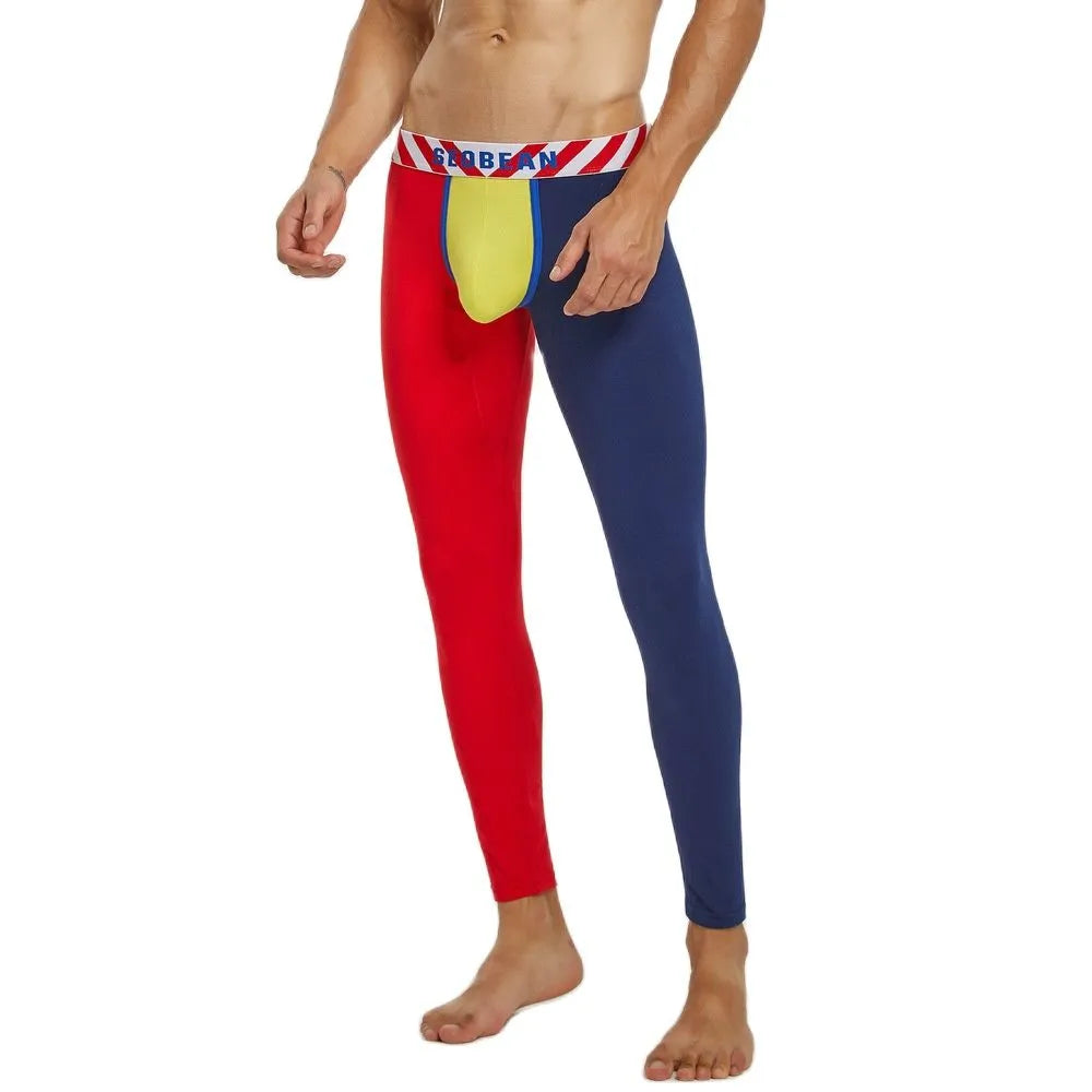 SEOBEAN Color Block Thermal Long Johns