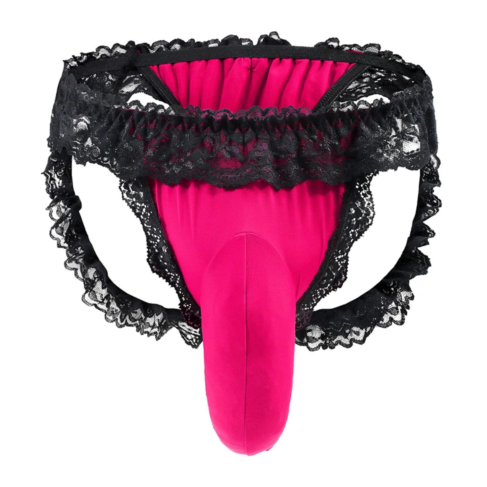 Frilly Lace Sissy Thong With Bulge Lift