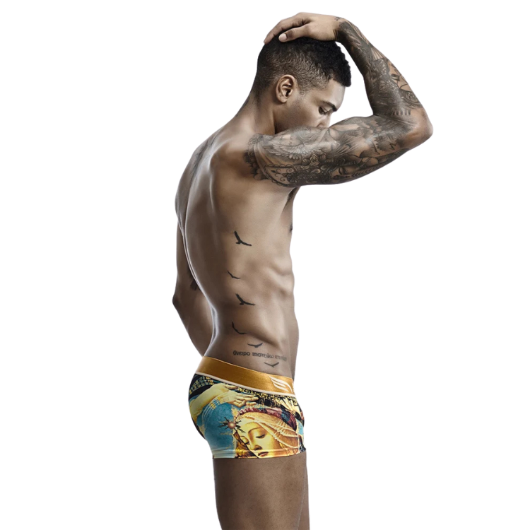 SEOBEAN Luxe Print Silk Low-Waist Boxers