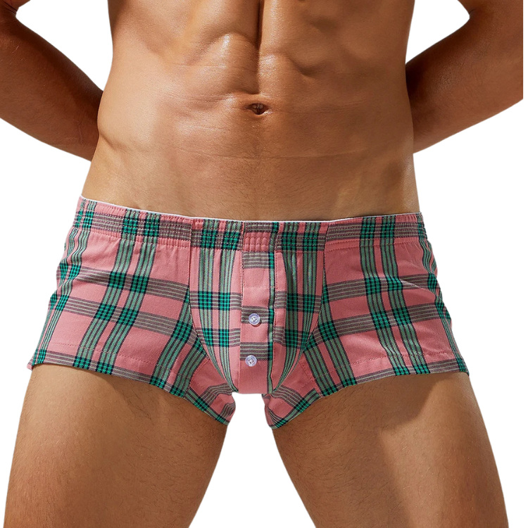 SEOBEAN Plaid Luxe Cotton Shorts