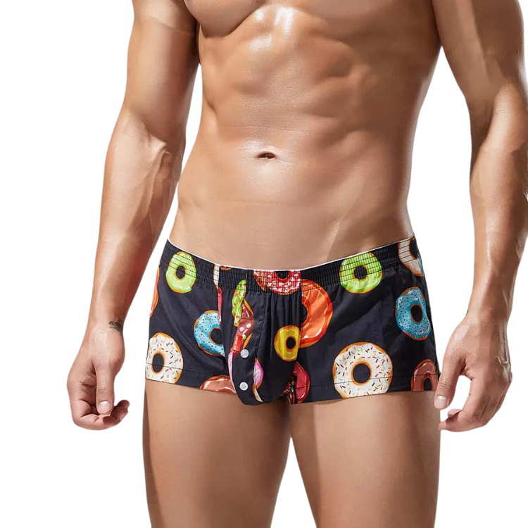 SEOBEAN Playful Donut Cotton Boxers