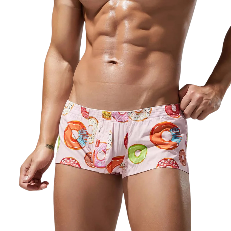 SEOBEAN Playful Donut Cotton Boxers