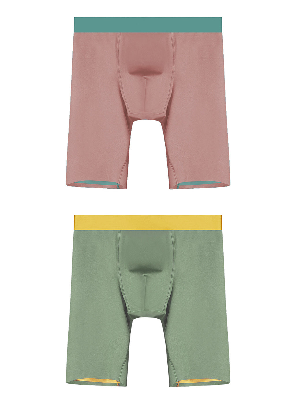 2 Pack Men's Active Flyless Boxer Briefs