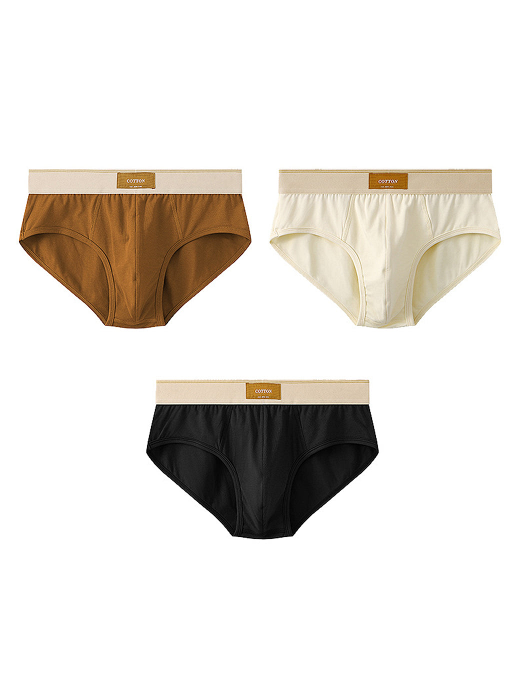 3 Pack Men’ Breathable Stretch-Cotton Briefs