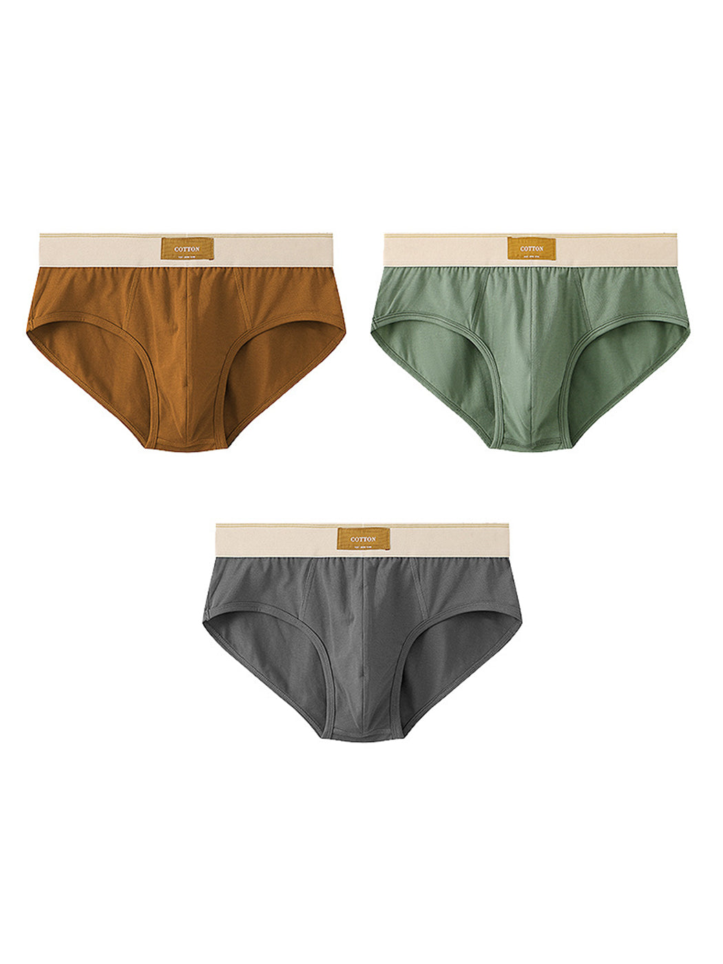 3 Pack Men’ Breathable Stretch-Cotton Briefs