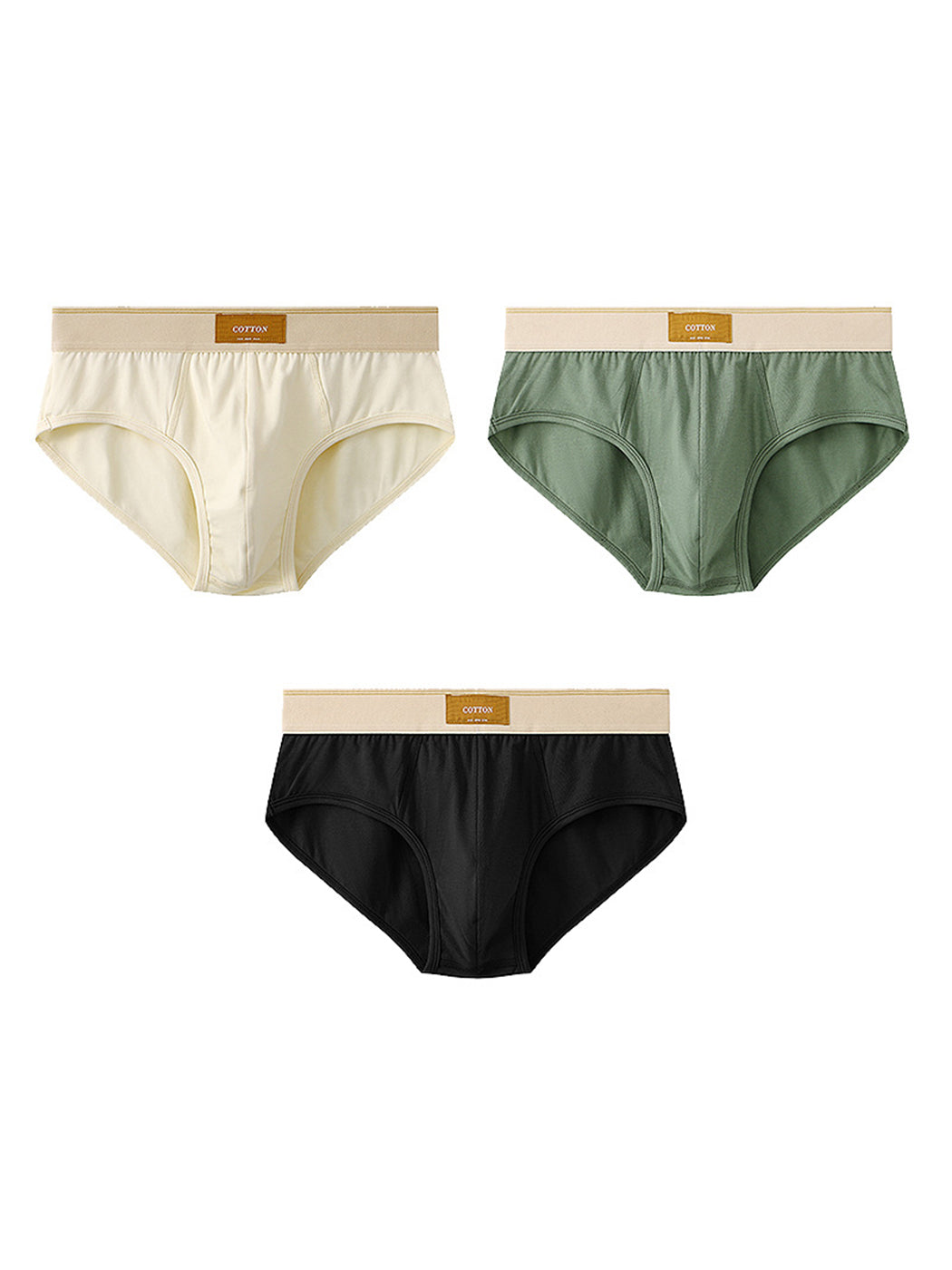 3 Pack Men’ Breathable Stretch-Cotton Briefs