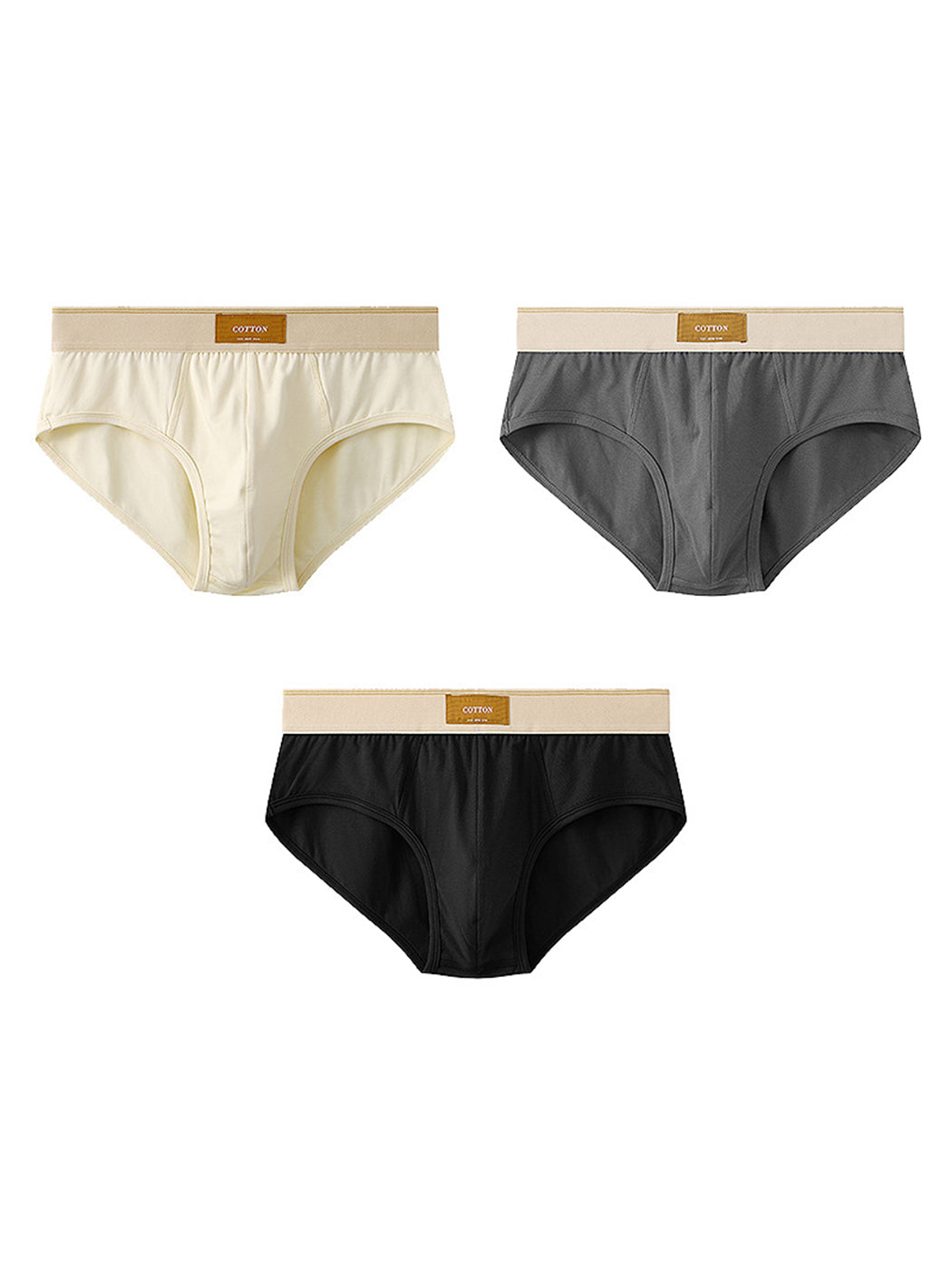 3 Pack Men’ Breathable Stretch-Cotton Briefs