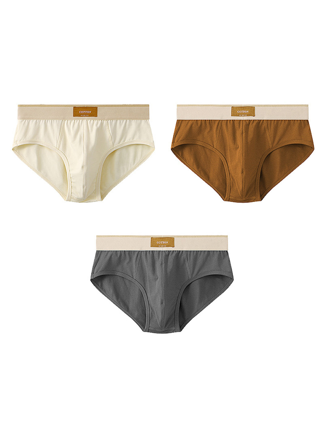3 Pack Men’ Breathable Stretch-Cotton Briefs