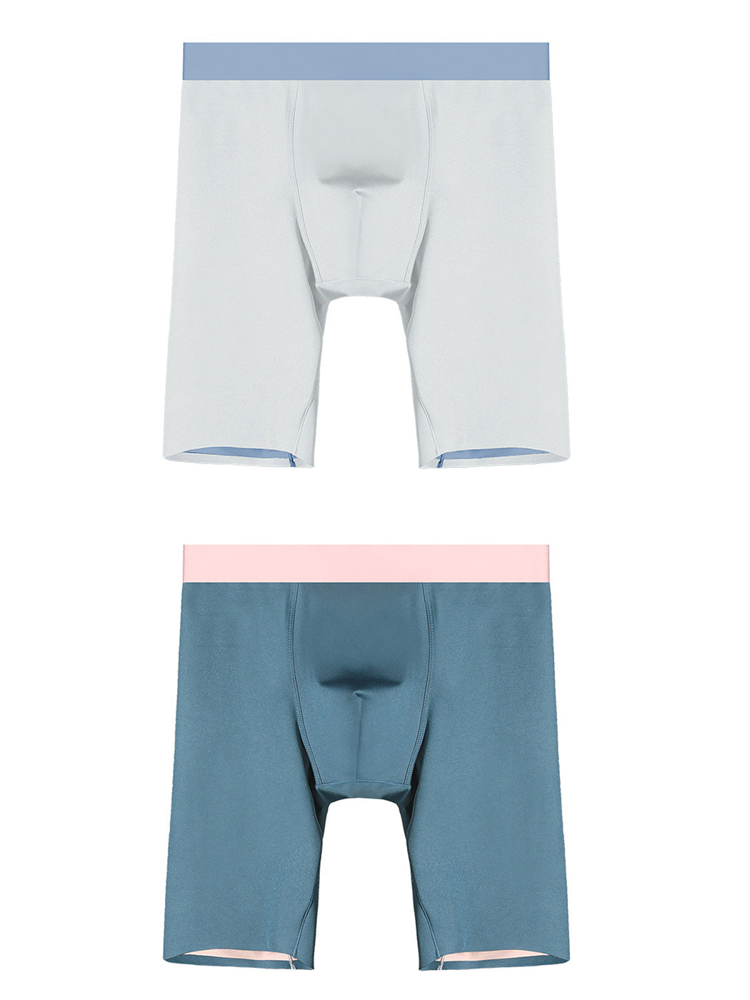 2 Pack Men's Active Flyless Boxer Briefs