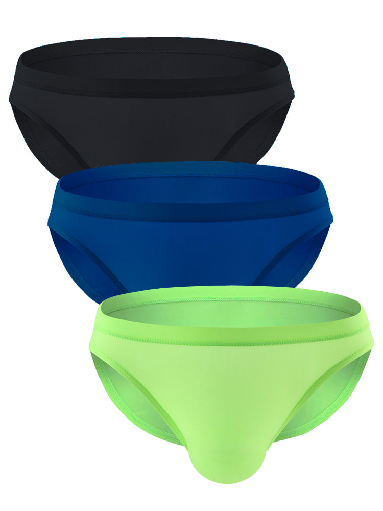 3 Pack Translucent U Convex Pouch Bikini For Men
