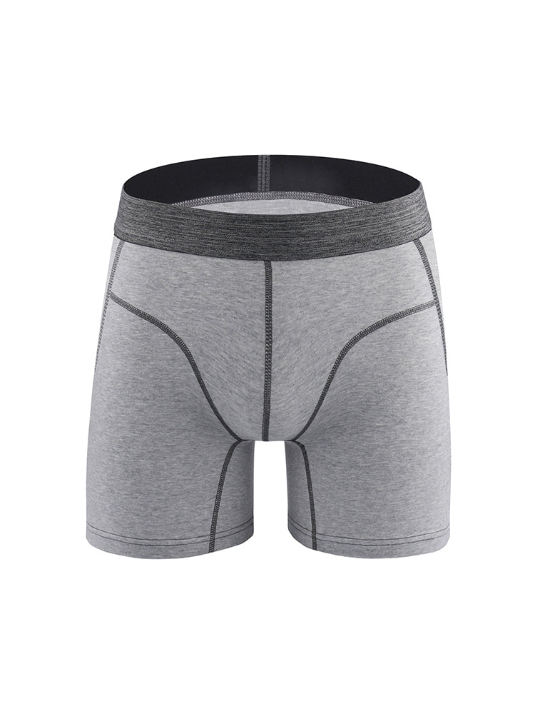 Men's Sport Anti-Chafing Cotton Boxer Briefs