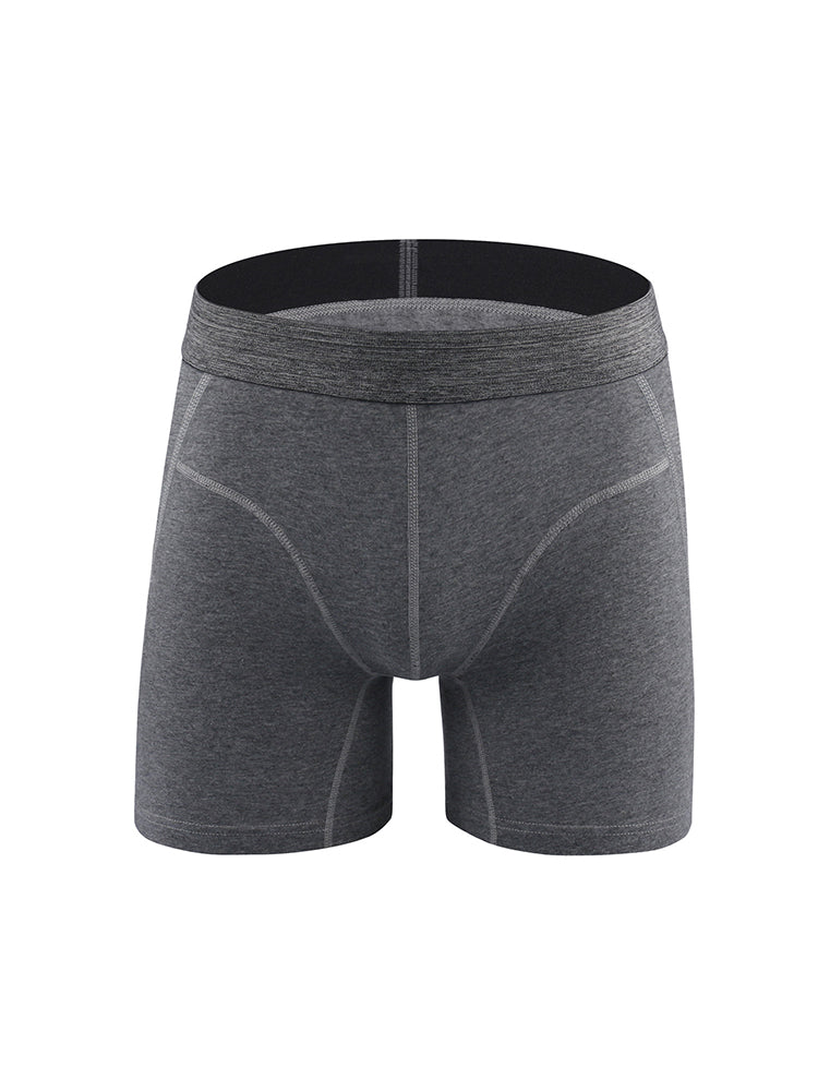 Men's Sport Anti-Chafing Cotton Boxer Briefs