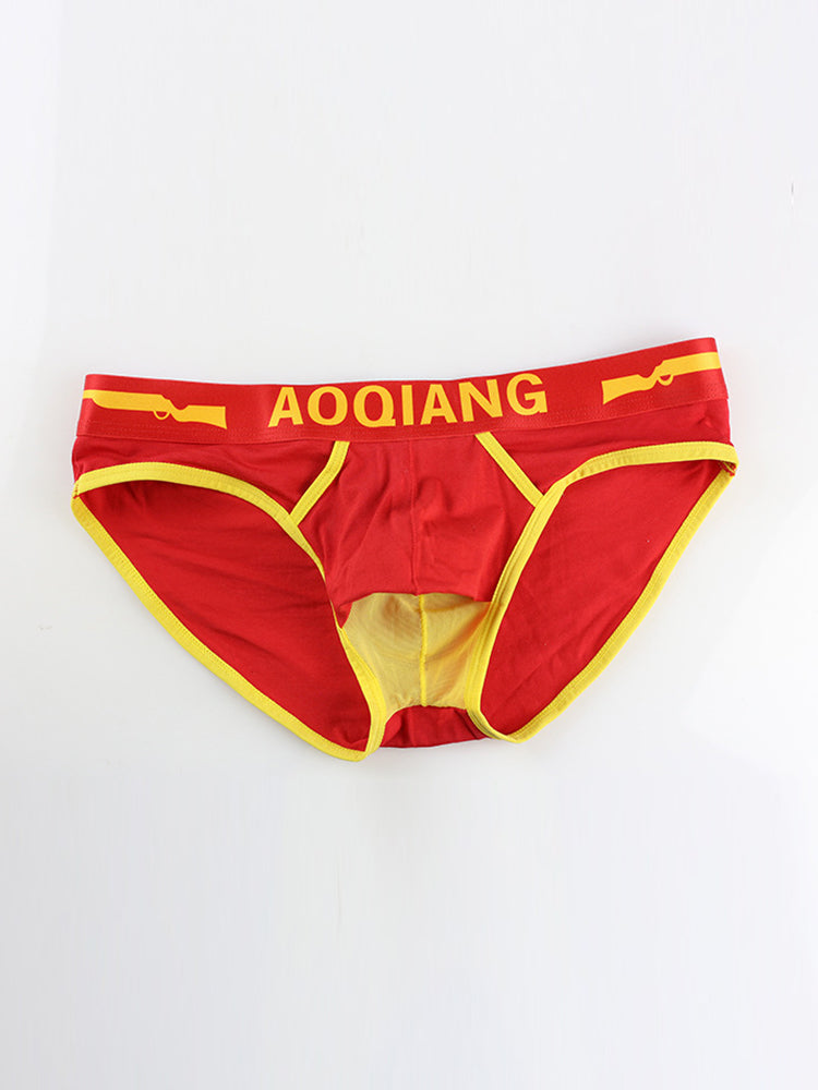 Men's Breathable Cotton Pouch Briefs with Fly