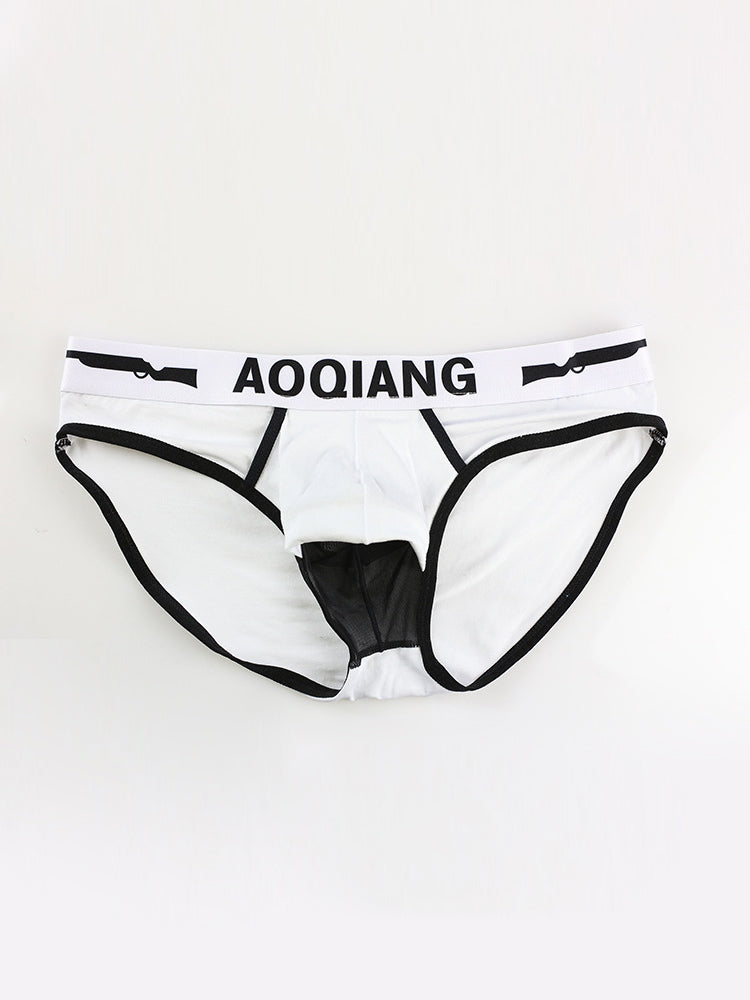 Men's Breathable Cotton Pouch Briefs with Fly