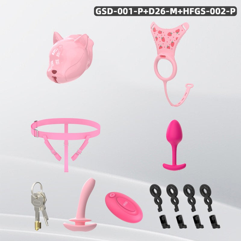 Puppy Head Chastity Cage Set with Underwear & Plug-GSD Series