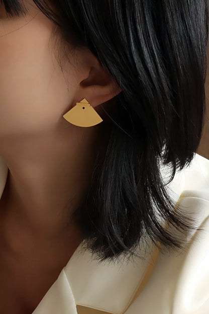 Minimalist Curved Stud Earrings - Unisex Design