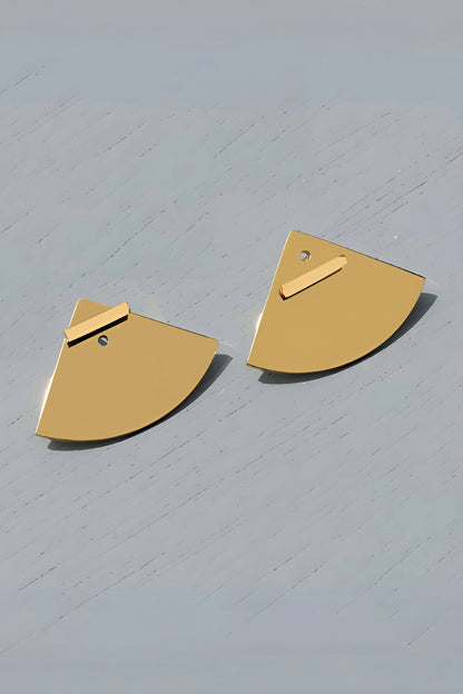 Minimalist Curved Stud Earrings - Unisex Design