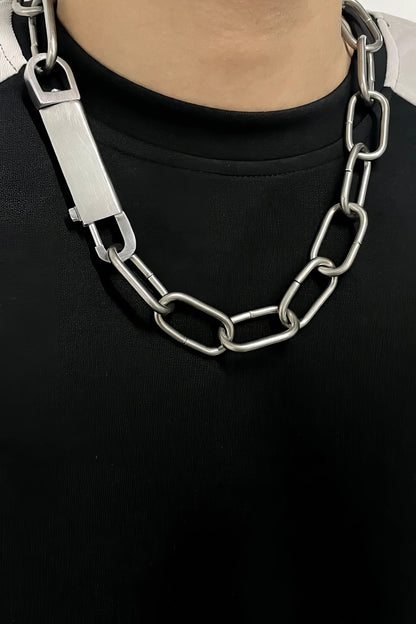 Metal Street Style Necklace Set