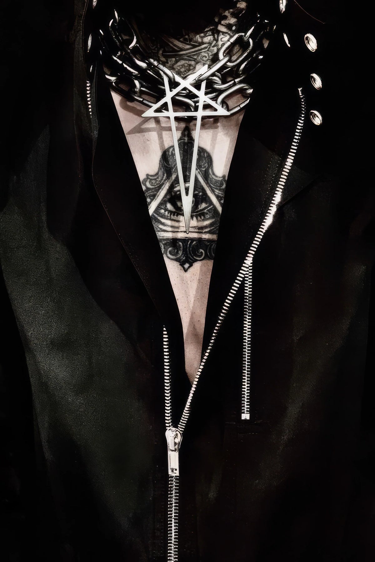 Metal Street Style Necklace Set