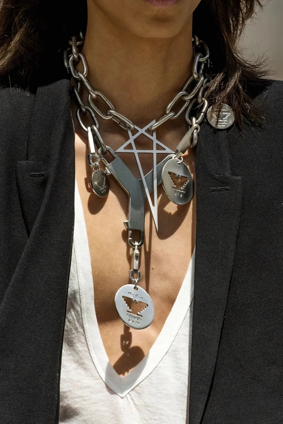 Metal Street Style Necklace Set