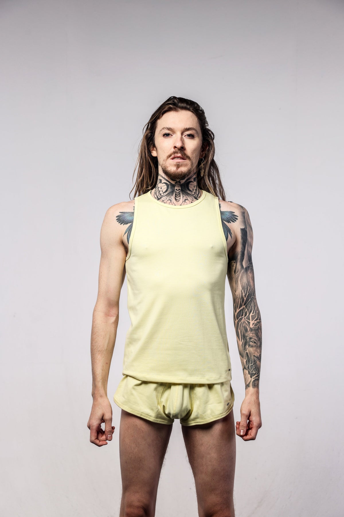 SUKREW 1x Shorts + 1x Vest Multipack Blonde Yellow