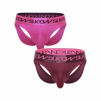 SUKREW V-Thong Multipack 1x Party Pink + 1x Claret