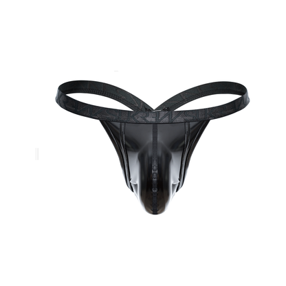 SUKREW FETISH Wet Look Bubble Thong Fetish Black
