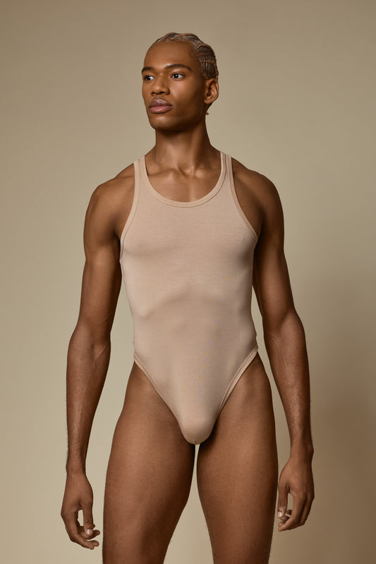 WHISPER THONG BODY SUIT SECOND SKIN - DUNE