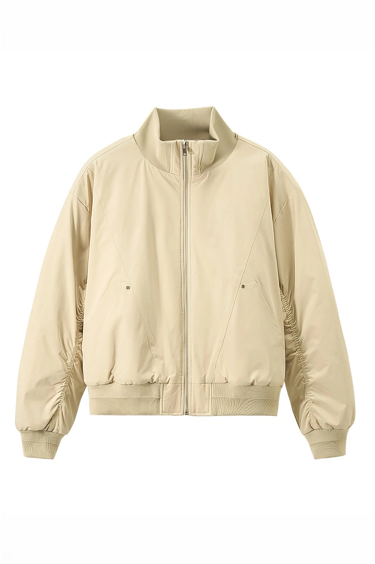 Unisex Stand Collar Cotton Flight Jacket for Casual Wear