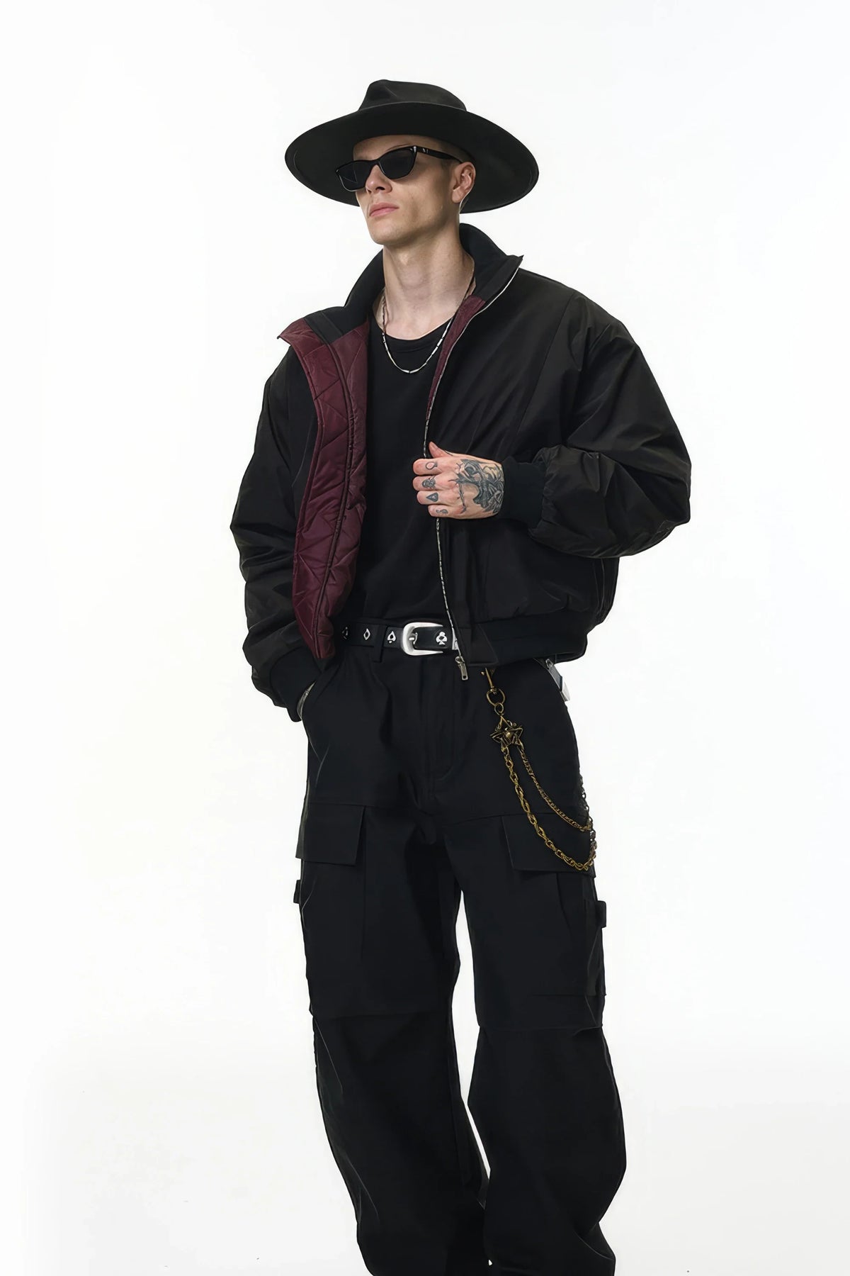 Unisex Stand Collar Cotton Flight Jacket for Casual Wear