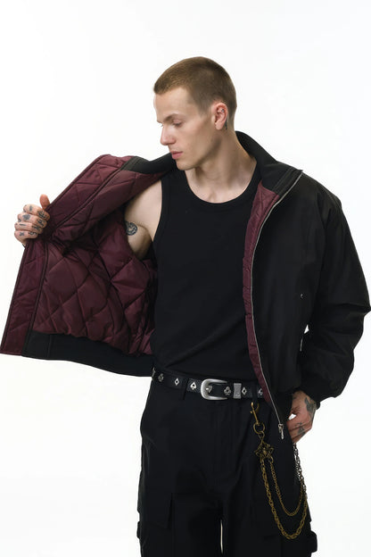 Unisex Stand Collar Cotton Flight Jacket for Casual Wear