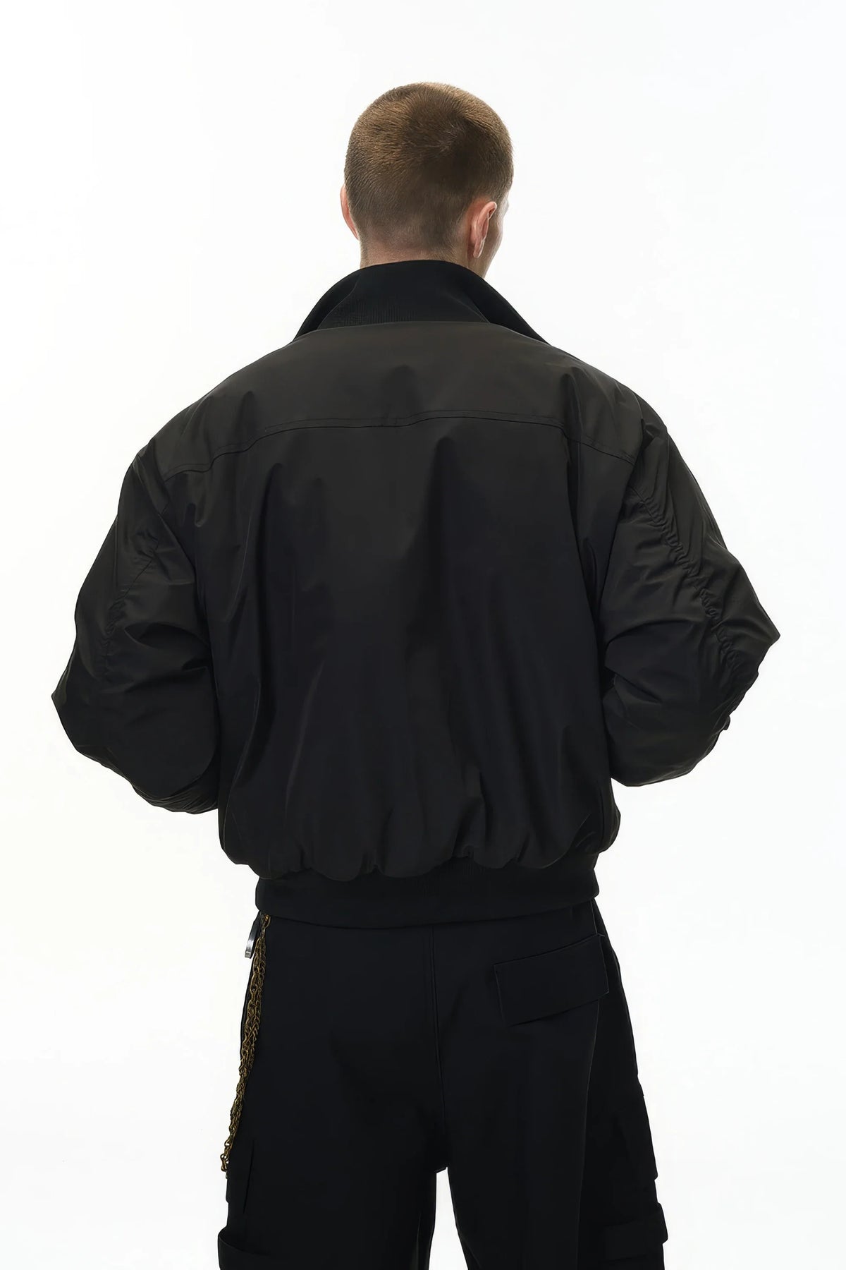 Unisex Stand Collar Cotton Flight Jacket for Casual Wear