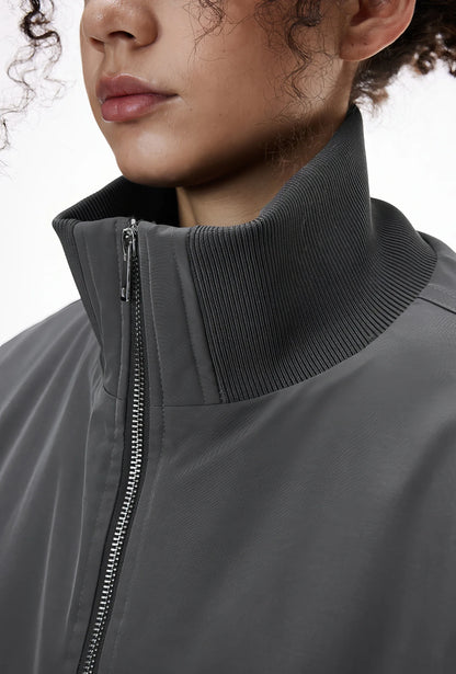 Unisex Stand Collar Cotton Flight Jacket for Casual Wear