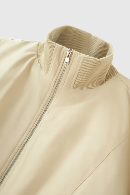 Unisex Stand Collar Cotton Flight Jacket for Casual Wear