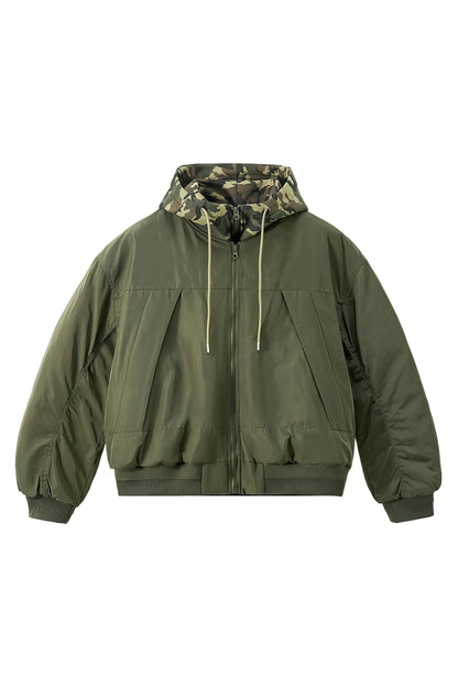 Unisex Detachable Layered Baseball Hoodie Jacket