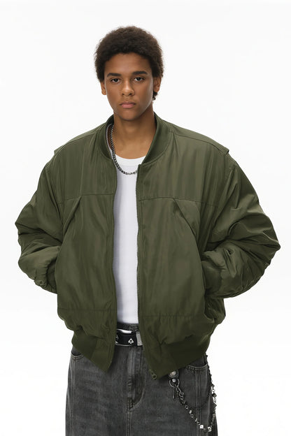 Unisex Detachable Layered Baseball Hoodie Jacket